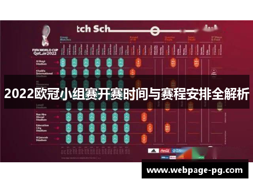 2022欧冠小组赛开赛时间与赛程安排全解析